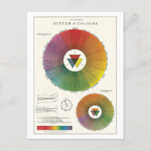 Vintage Natural System of Colors Postcard