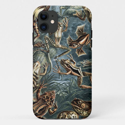 Vintage Naturalist Ernst Haeckel Frogs and Toads P iPhone 11 Case