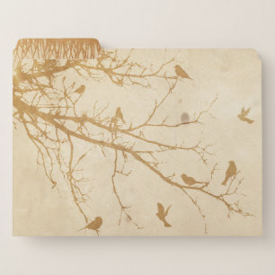 Vintage Nature File Folder 3-Folder Set