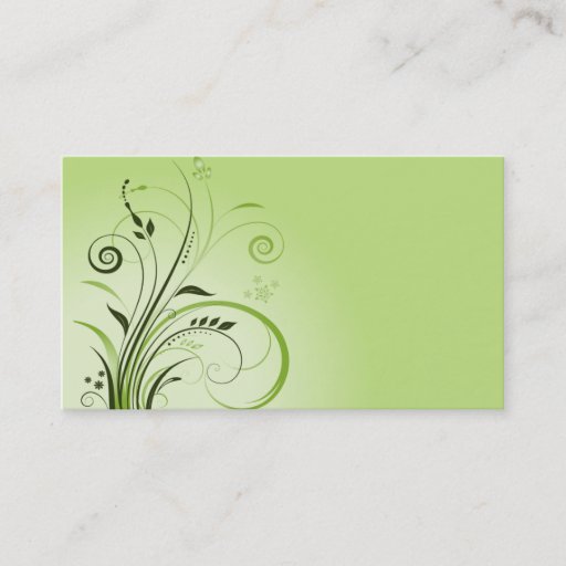 Customizable vintage nature green business card template