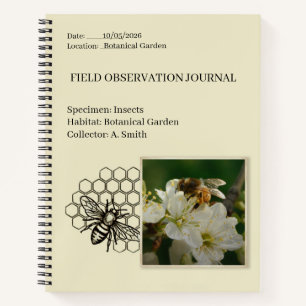 Vintage Nature & Insects Field Observation Journal