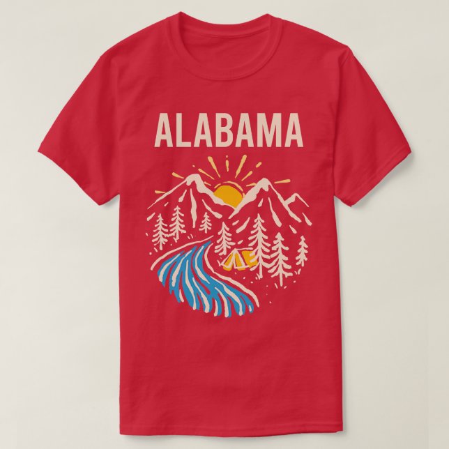 Vintage Nature Landscape Alabama TShirt (Design Front)