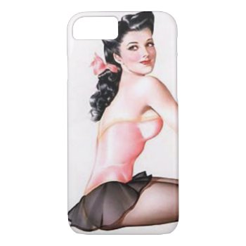 Vintage Naughty Ballerina Pin Up Girl Iphone 8/7 Case by VintageBeauty at Zazzle