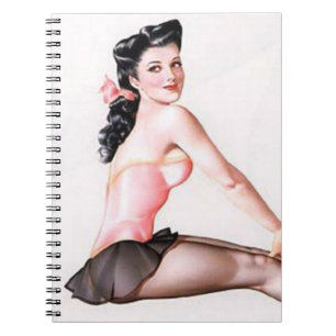 Vintage Naughty Ballerina Pin Up Notebook