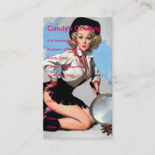 Vintage Naughty Cook Business Card