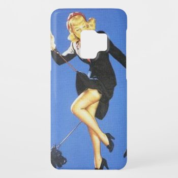 Vintage Naughty Lady-in-black Pin Up Girl Case-mate Samsung Galaxy S9 Case by VintageBeauty at Zazzle