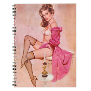 Vintage Naughty Mistress Pin Up Notebook