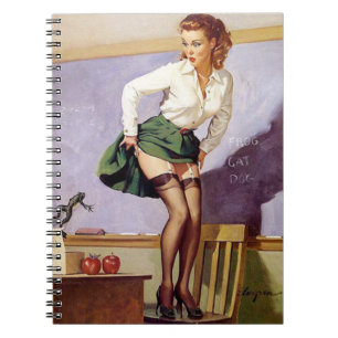 Vintage Naughty Teacher Pin Up Notebook