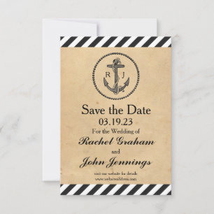 Vintage Nautical Anchor - 3x5 Save the Date