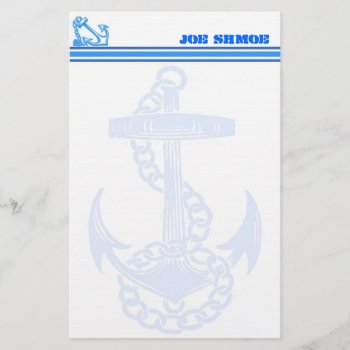 Vintage Nautical Anchor Customizable Stationery by Boobins at Zazzle