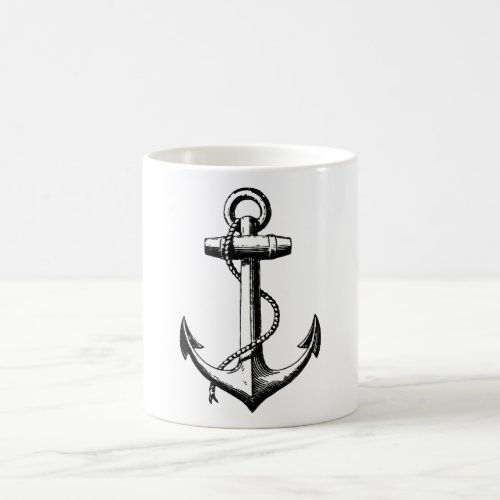 Vintage Nautical Anchor Illustration Coffee Mug