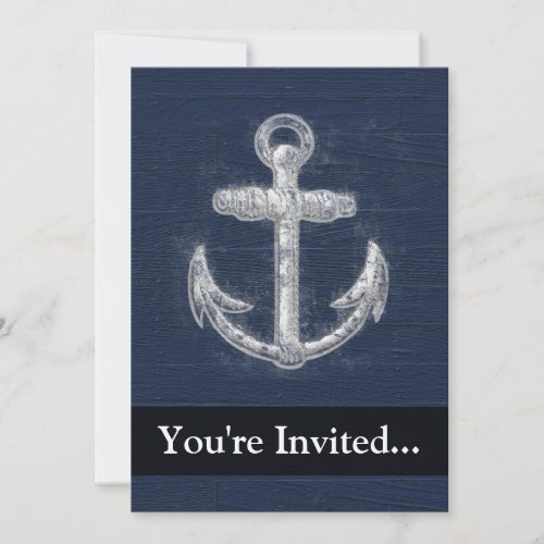 Vintage Nautical Anchor Custom Invitations