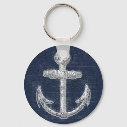 Vintage Nautical Anchor Keychain