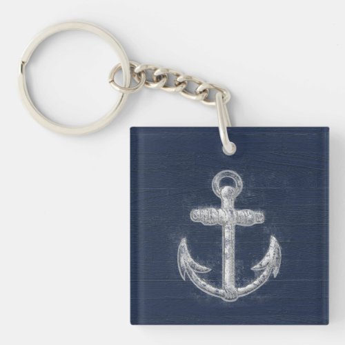 Vintage Nautical Anchor Keychain