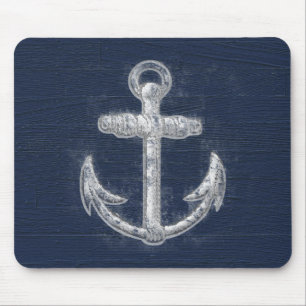 Vintage Nautical Anchor Mouse Pad