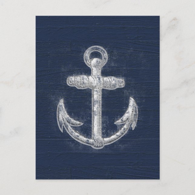 Vintage Nautical Anchor Postcard (Front)