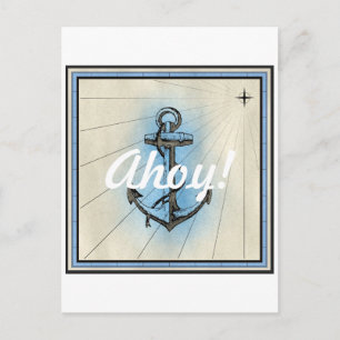 Vintage Nautical Anchor Postcard