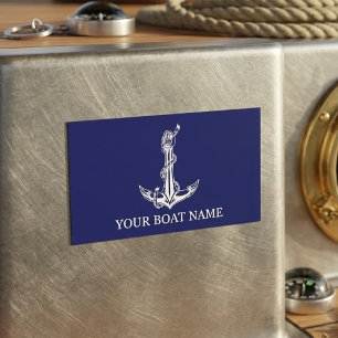 Vintage Nautical Anchor Rope Boat Name