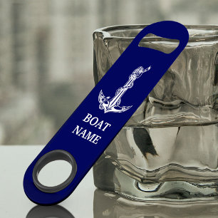 Vintage Nautical Anchor Rope Boat Name Bar Key