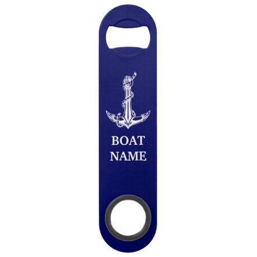 Vintage Nautical Anchor Rope Boat Name Bar Key