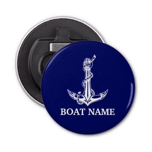 Vintage Nautical Anchor Rope Boat Name Bottle Opener
