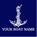 Vintage Nautical Anchor Rope Boat Name Cutout<br><div class="desc">Vintage Nautical Anchor Rope Boat Name Design for Boat Lovers.</div>