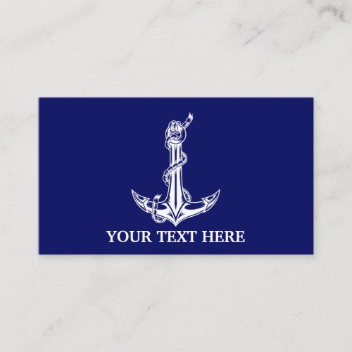 Vintage Nautical Anchor Rope Boat Name Discount Card