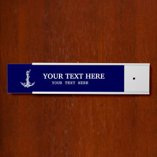 Vintage Nautical Anchor Rope Boat Name Door Sign