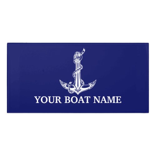 Vintage Nautical Anchor Rope Boat Name Door Sign