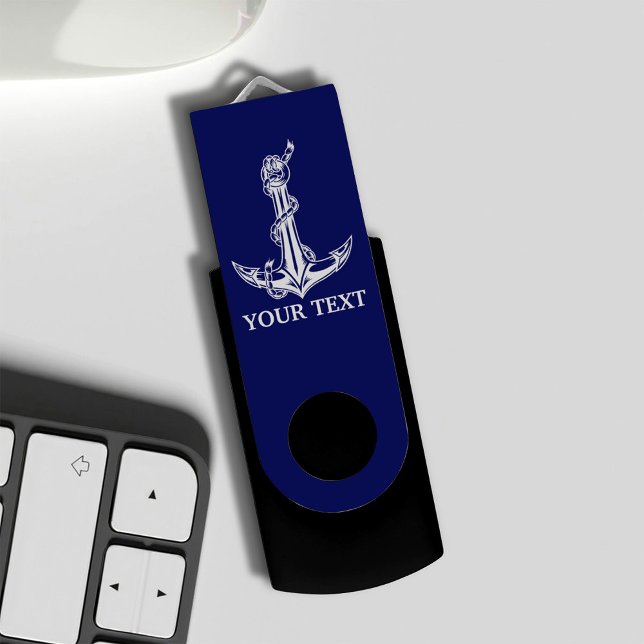 Vintage Nautical Anchor Rope Boat Name Flash Drive (Creator Uploaded)