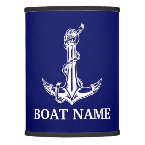Vintage Nautical Anchor Rope Boat Name Lamp Shade
