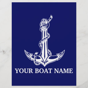 Vintage Nautical Anchor Rope Boat Name Letterhead