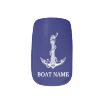 Vintage Nautical Anchor Rope Boat Name Minx Nail Art Vintage Nautical Anchor Rope Boat Name Minx Nail Art