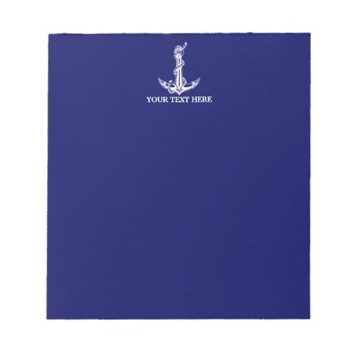 Vintage Nautical Anchor Rope Boat Name Notepad