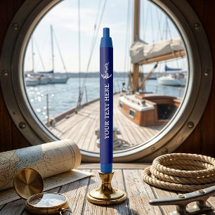 Vintage Nautical Anchor Rope Boat Name Pen