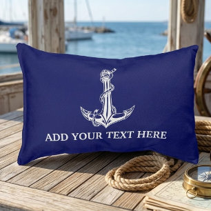 Vintage Nautical Anchor Rope Boat Name Pet Bed