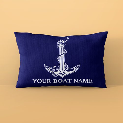Vintage Nautical Anchor Rope Boat Name Pillow Case