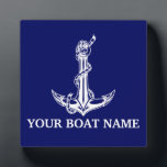 Vintage Nautical Anchor Rope Boat Name Plaque<br><div class="desc">Vintage Nautical Anchor Rope Boat Name Design for Boat Lovers.</div>