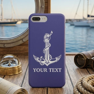 Vintage Nautical Anchor Rope Boat Name iPhone 8 Plus/7 Plus Case