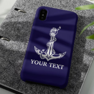 Vintage Nautical Anchor Rope Boat Name iPhone XR Case