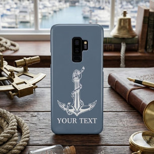 Vintage Nautical Anchor Rope Boat Name Uncommon Samsung Galaxy S9 Plus Case