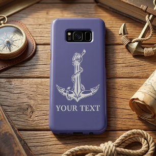 Vintage Nautical Anchor Rope Boat Name Uncommon Samsung Galaxy S8+ Case