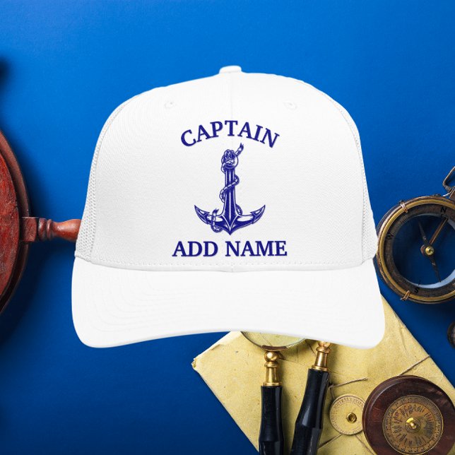 Vintage Nautical Anchor Rope Captain Trucker Hat (Creator Uploaded)