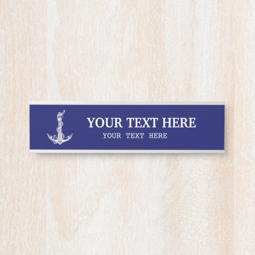 Vintage Nautical Anchor Rope Your Text Door Sign