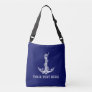 Vintage Nautical Anchor Rope Your Text Here Crossbody Bag