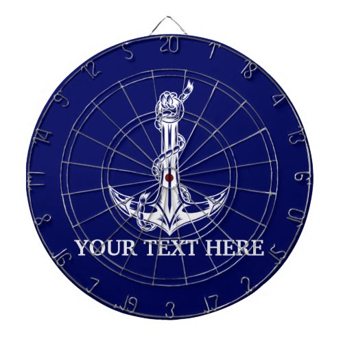 Vintage Nautical Anchor Rope Your Text Here Dart Board