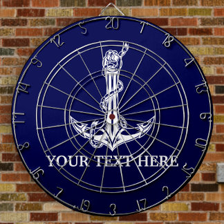 Vintage Nautical Anchor Rope Your Text Here Dart Board
