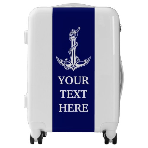 Vintage Nautical Anchor Rope Your Text Here Luggage