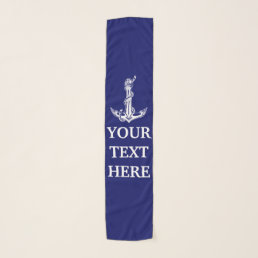 Vintage Nautical Anchor Rope Your Text Here Scarf