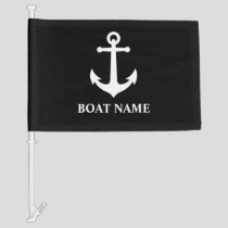 Vintage Nautical Anchor Your Boat Name Boat Flag